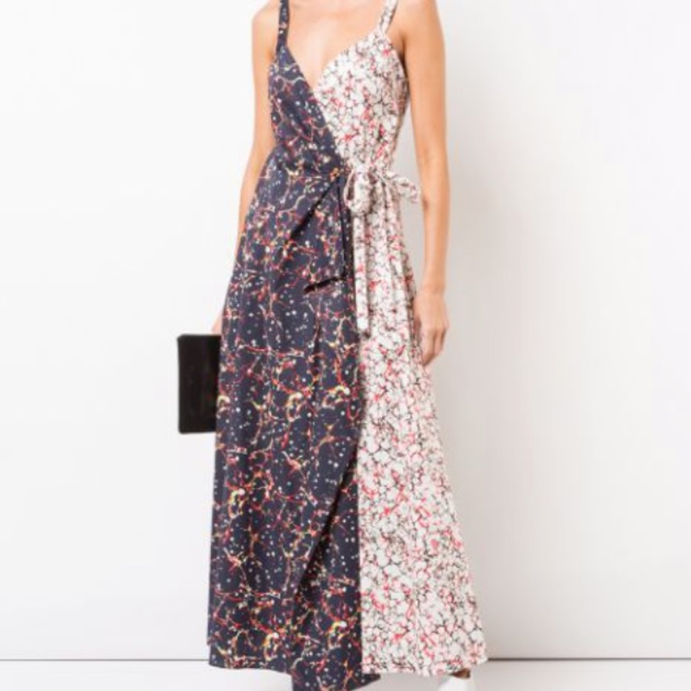 V-Neck Poplin Wrap Dress